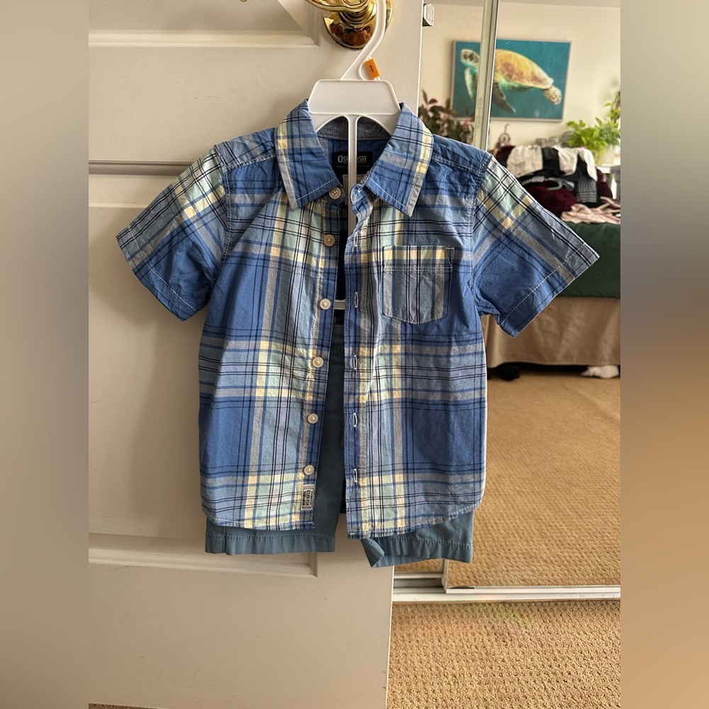 Osh Kosh shirt and shorts set
